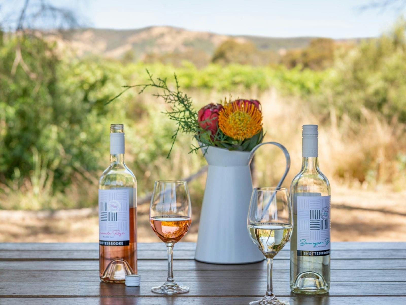 The view across the table in The Pickers Hut