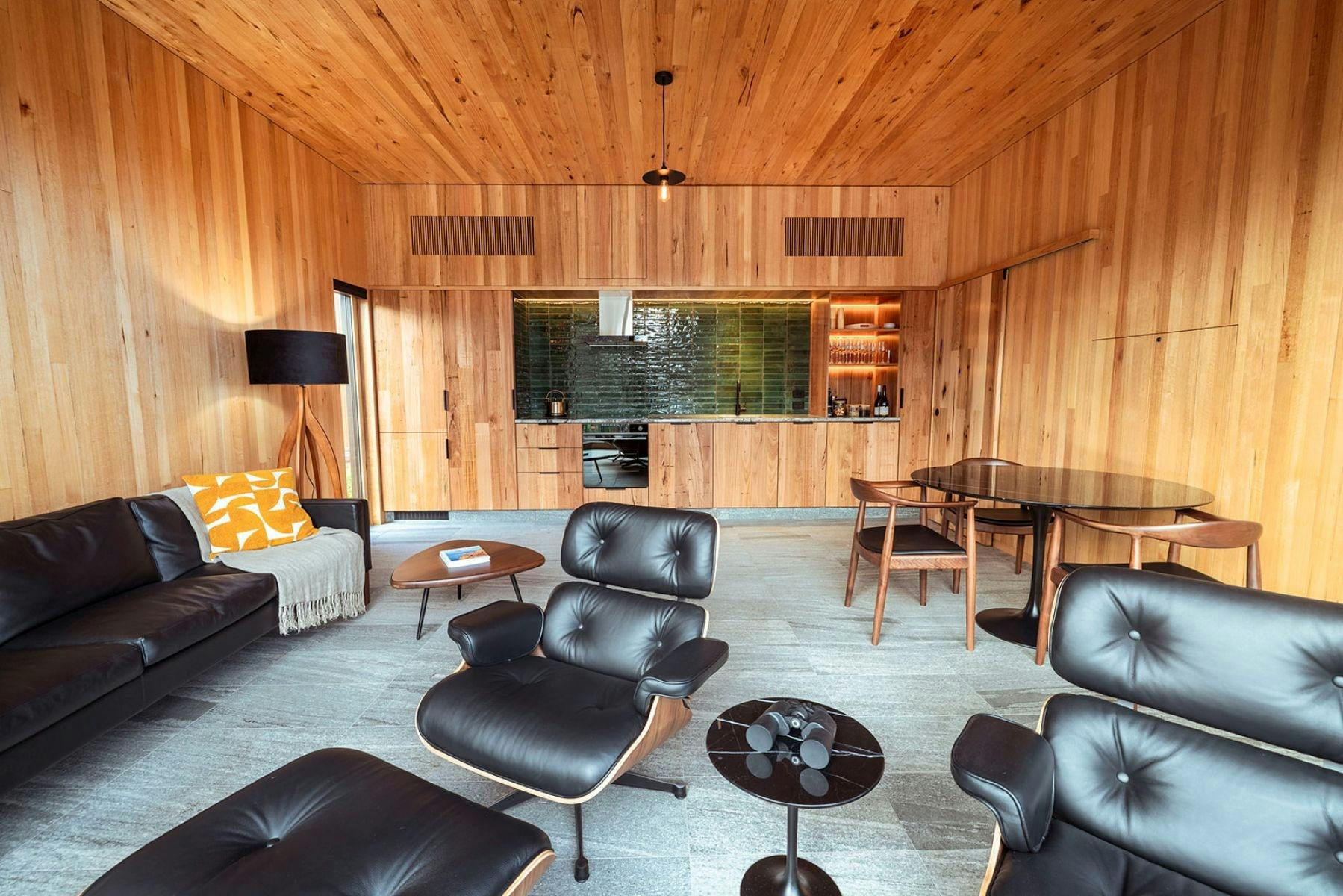 Lounge dining and kitchen