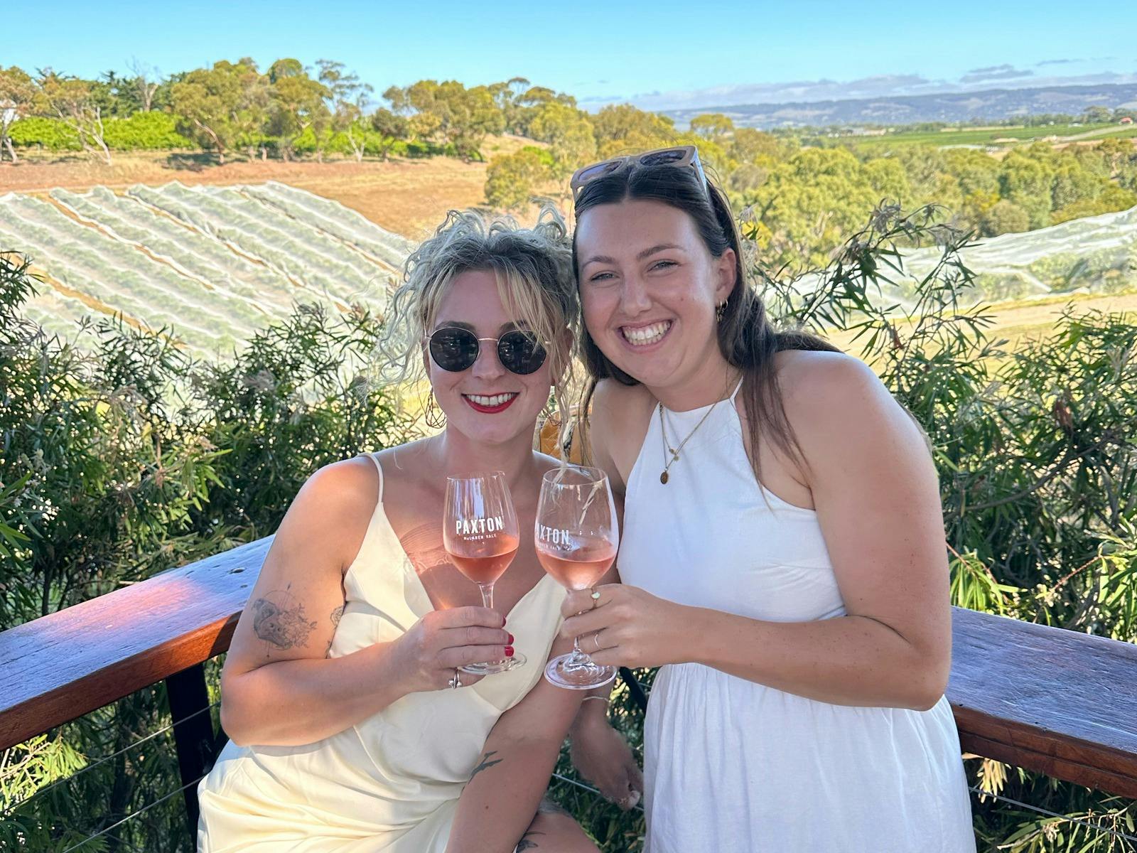 The view from the Cellar Door at Paxton Wines