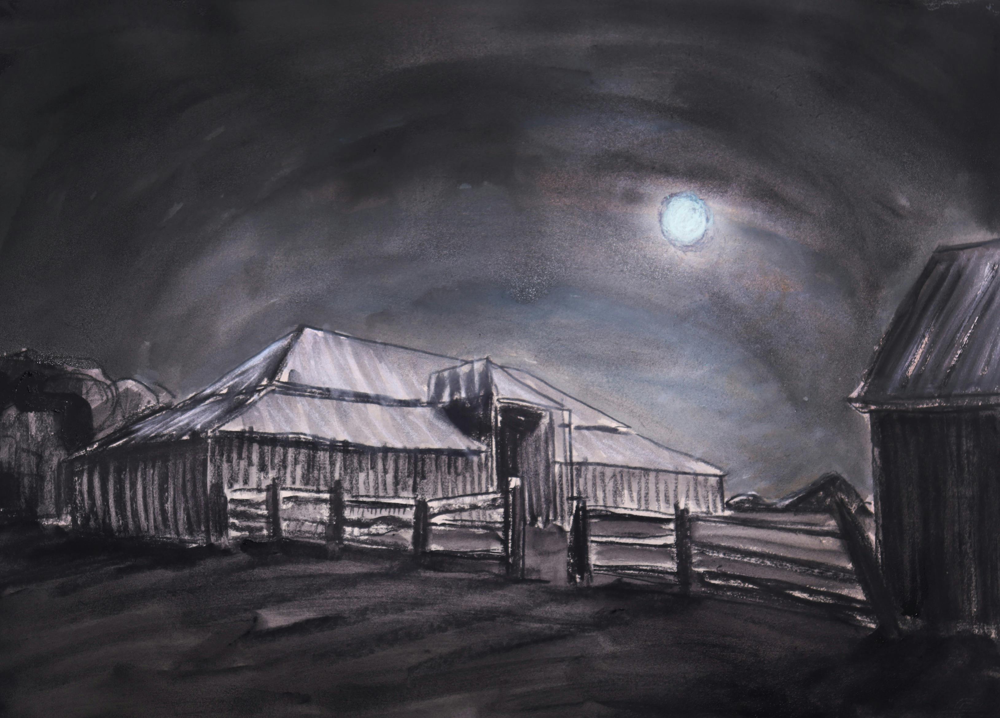 A drawing of Blacket Barn by Todd Fuller