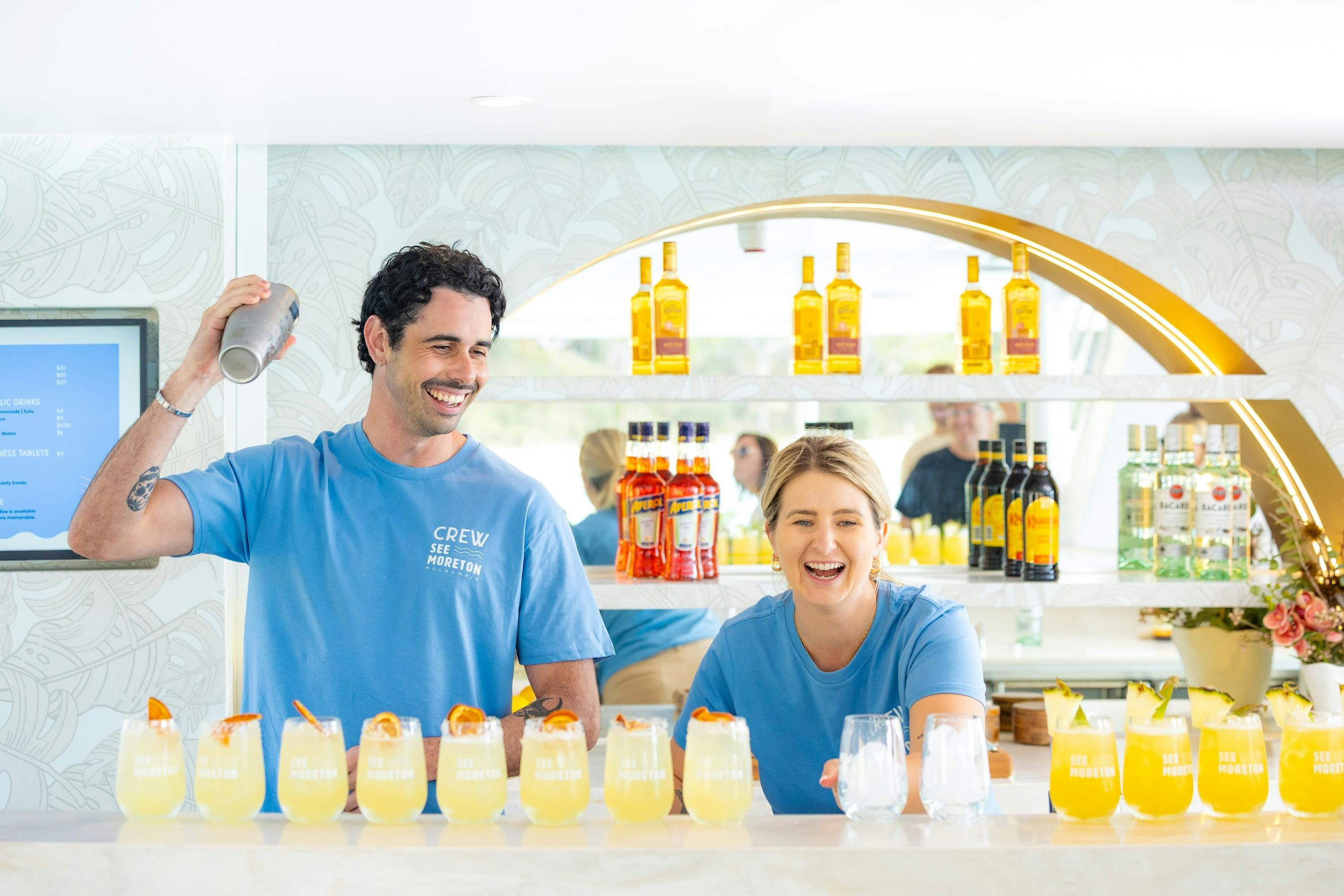 Sip, relax, repeat. Cocktails made onboard See Moreton