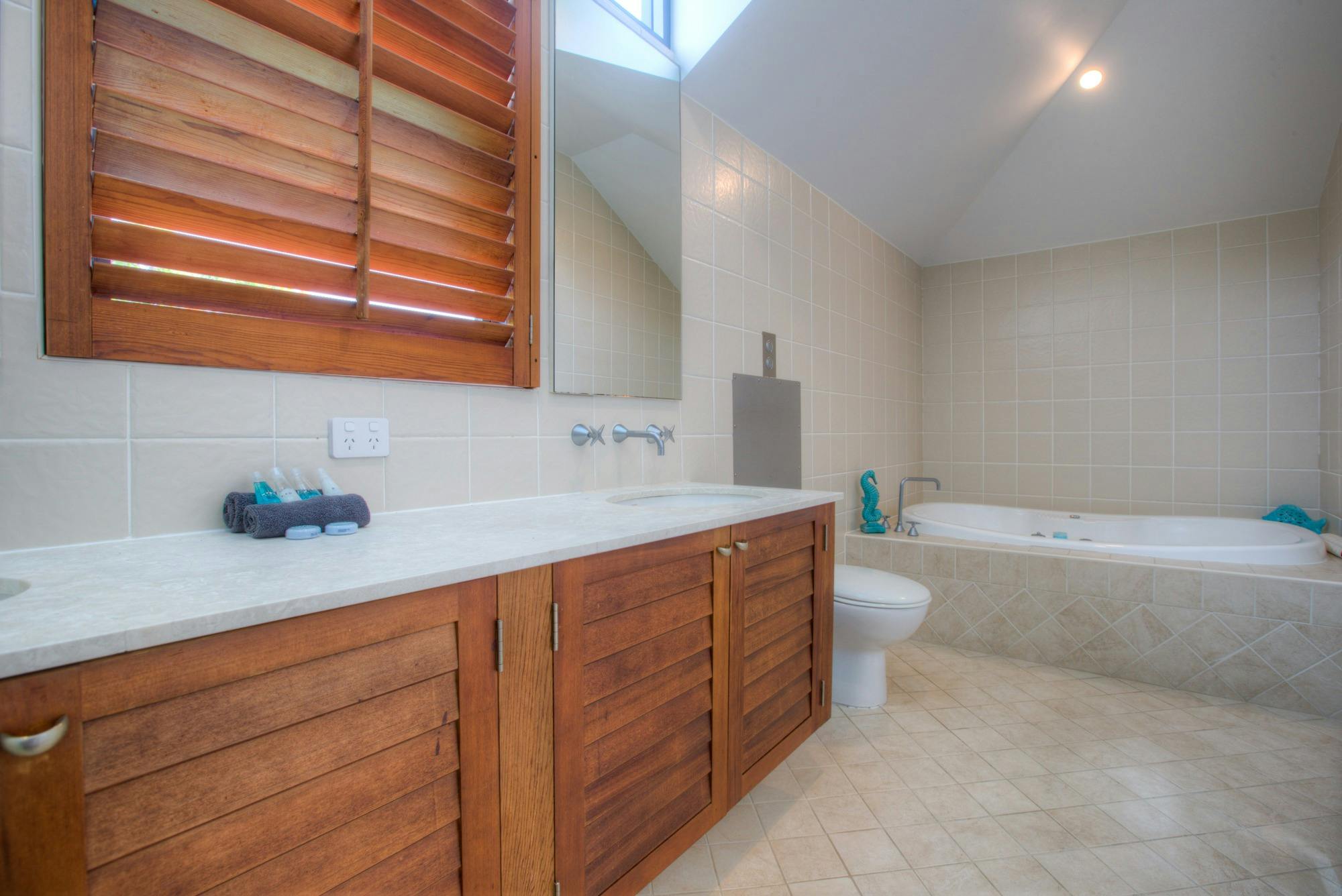 Master Bathroom with jaccuzi and twin showerheads
