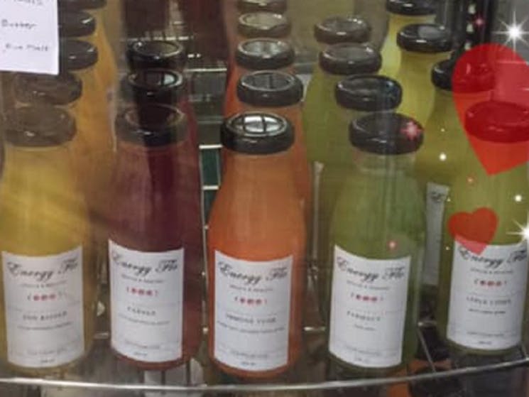 we have Energy Flo Cold Press Juices available