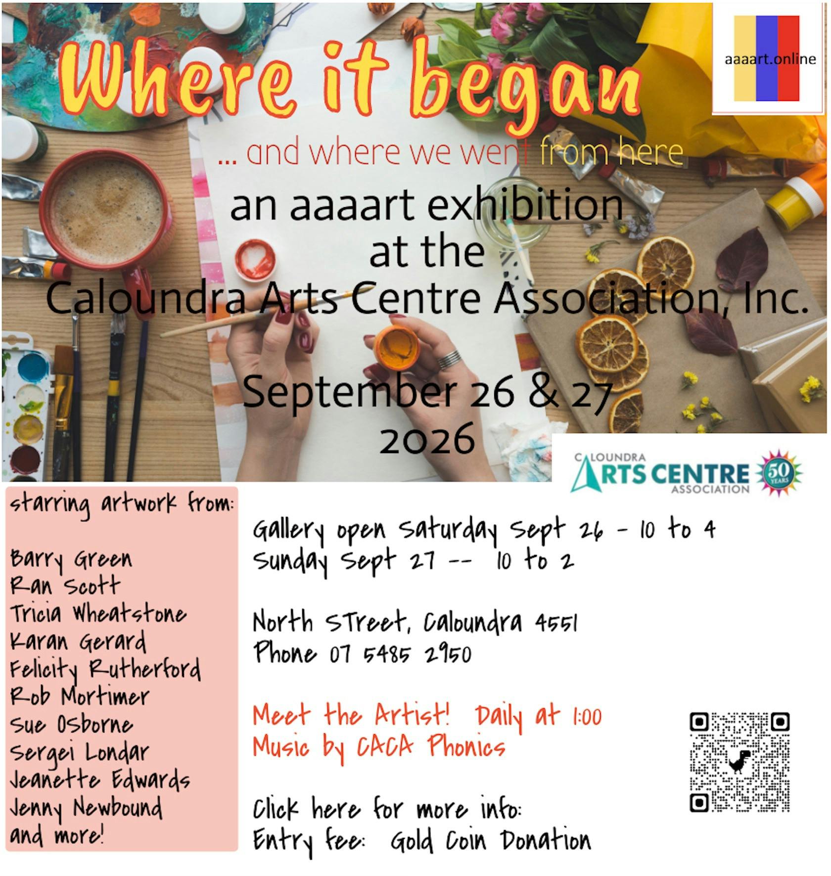 Flyer for Where it began Exhibition