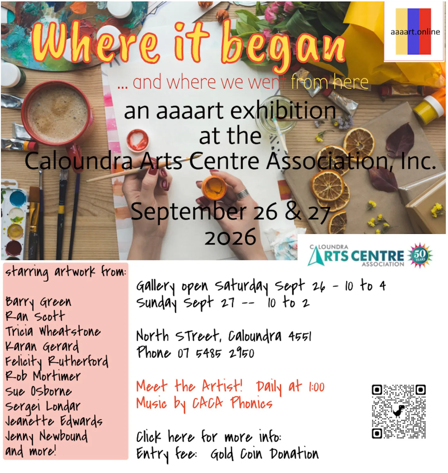 Flyer for Where it began Exhibition