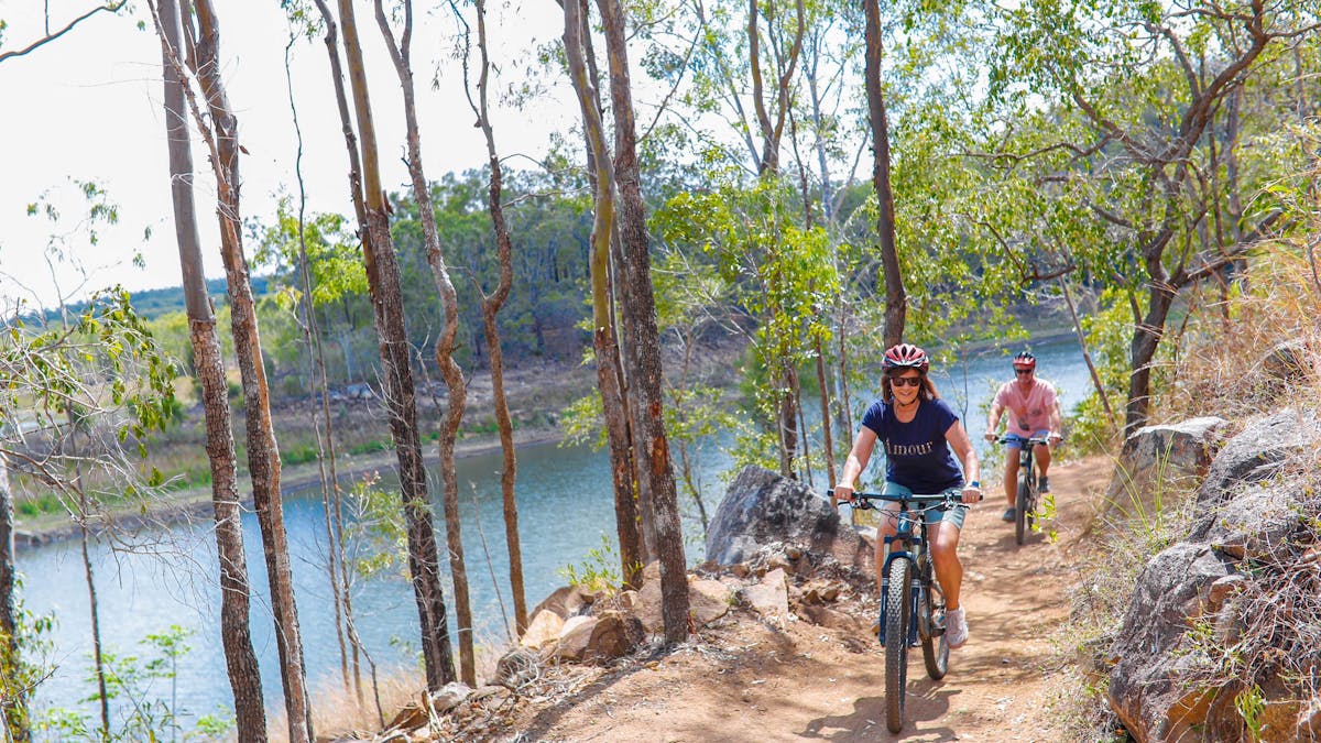 Mountain biking at the No. 7 Dam Mountain biking at the No. 7 Dam