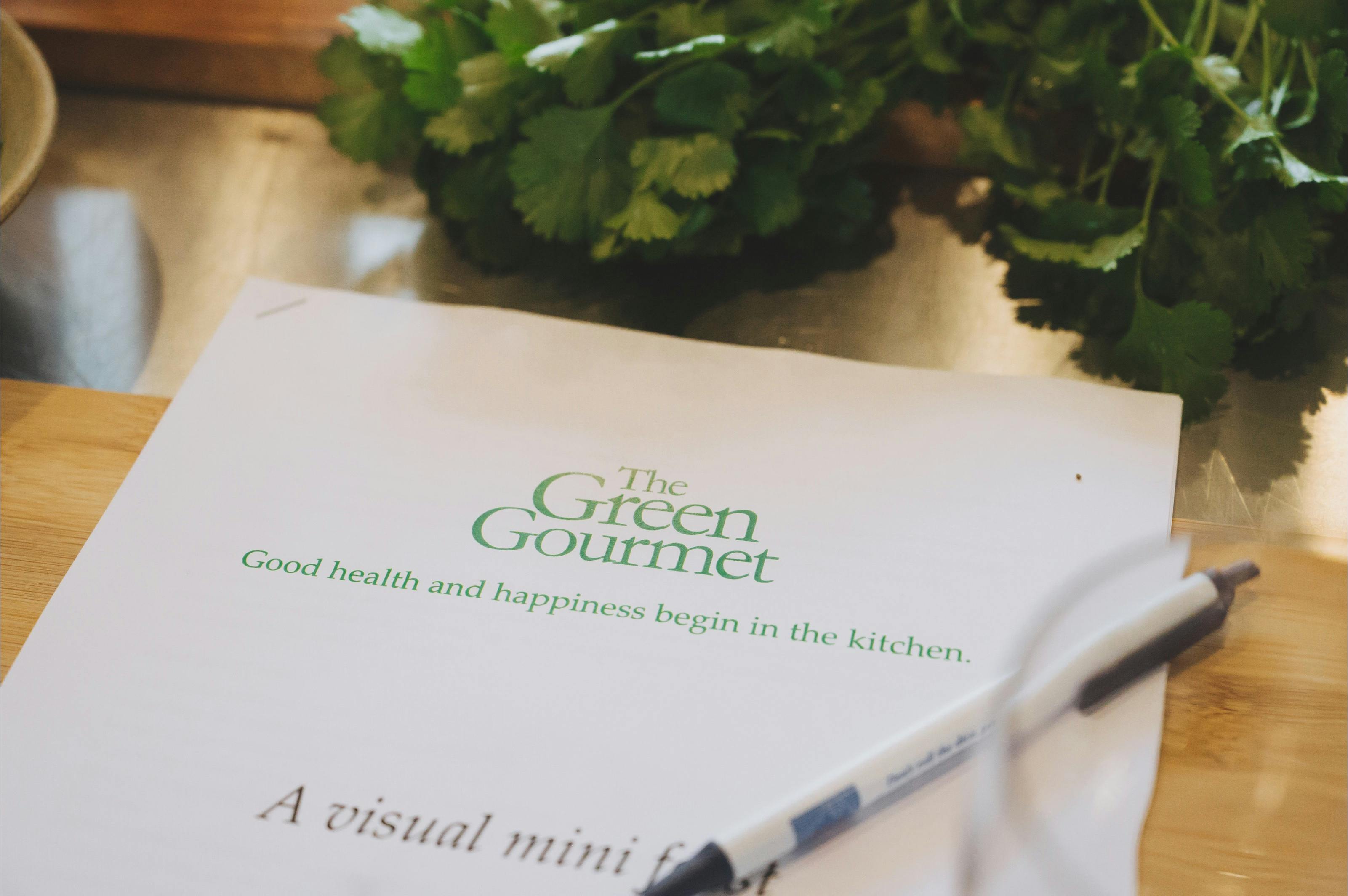 Every Green Gourmet workshop includes detailed recipes and notes