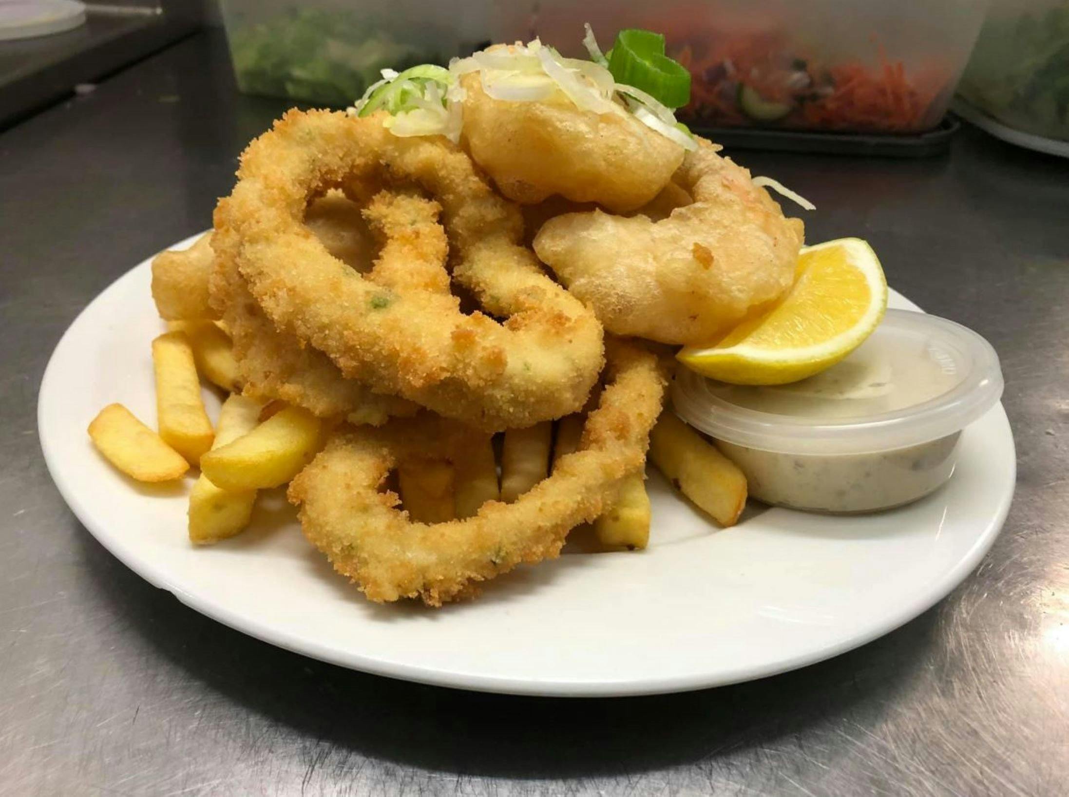 calamari and chips