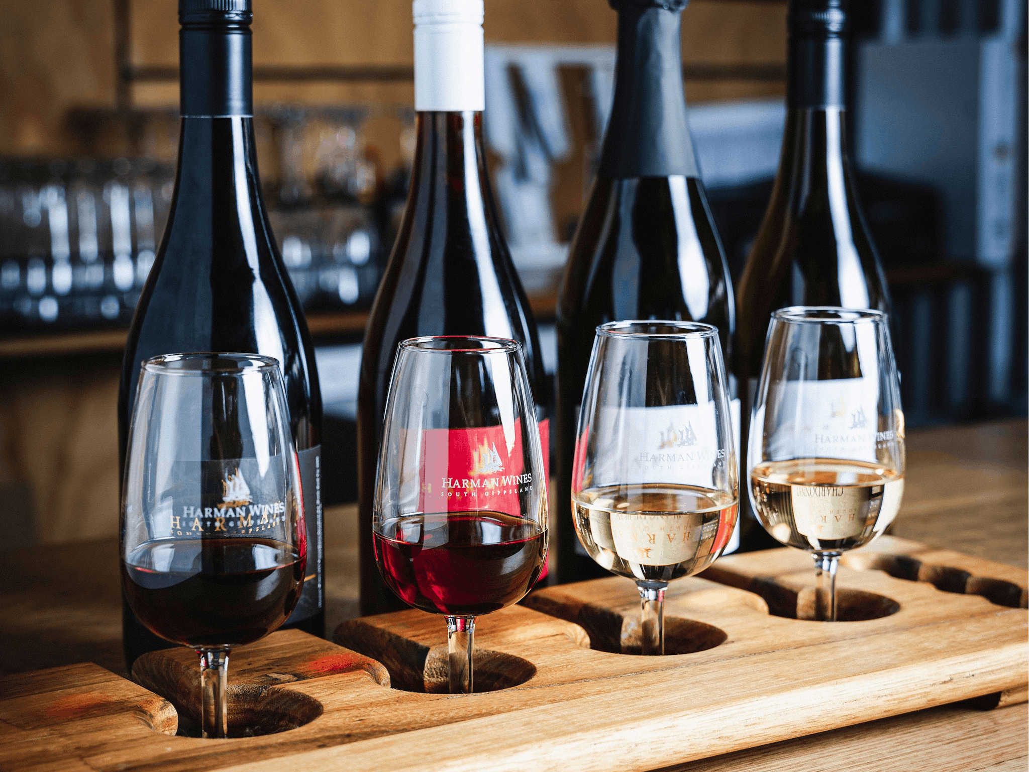 Wine Paddles at Harman Wines Cellar Door