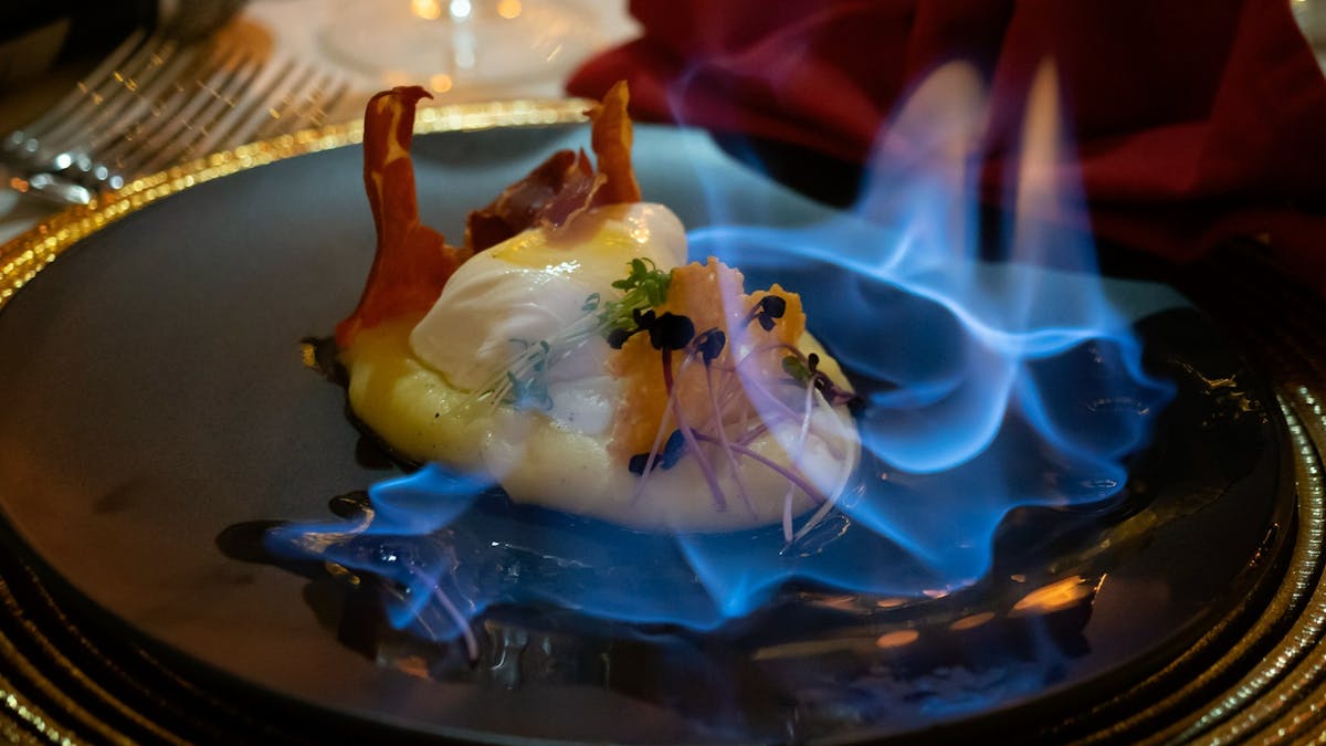 food on fire