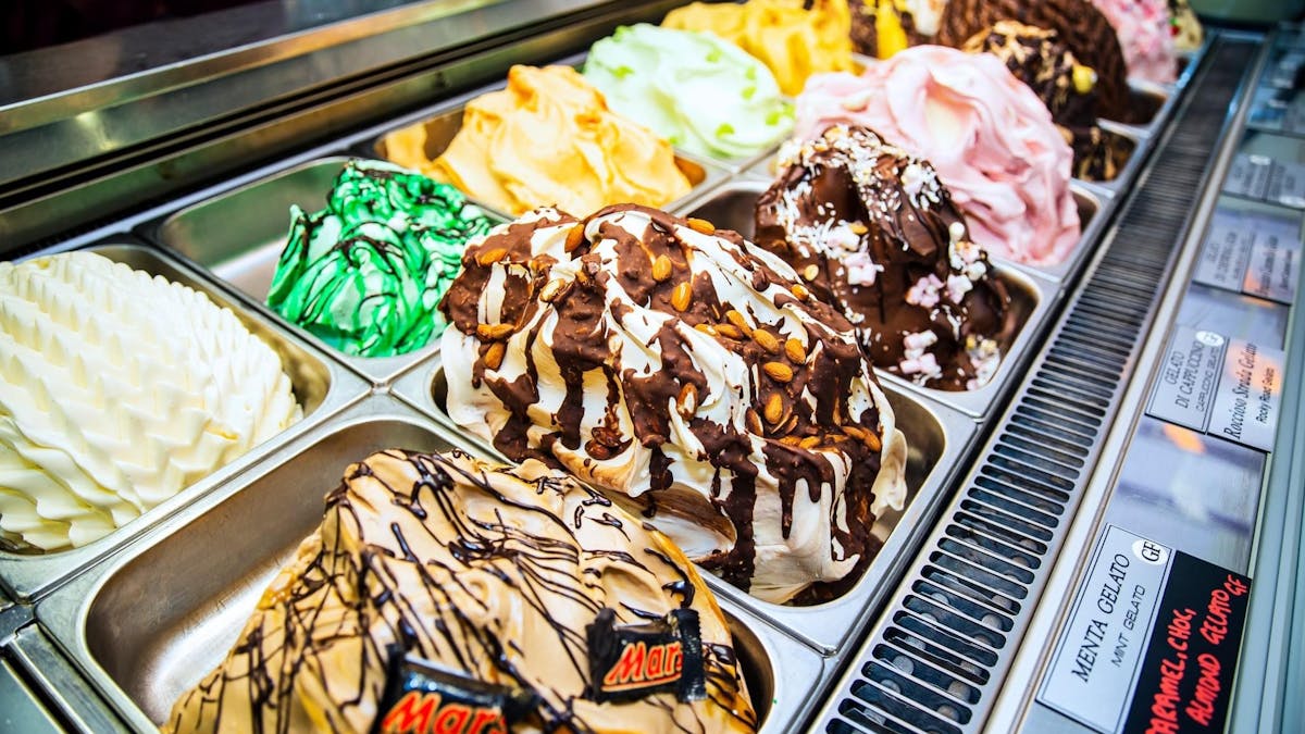 Nana's Gelato made fresh onsite.