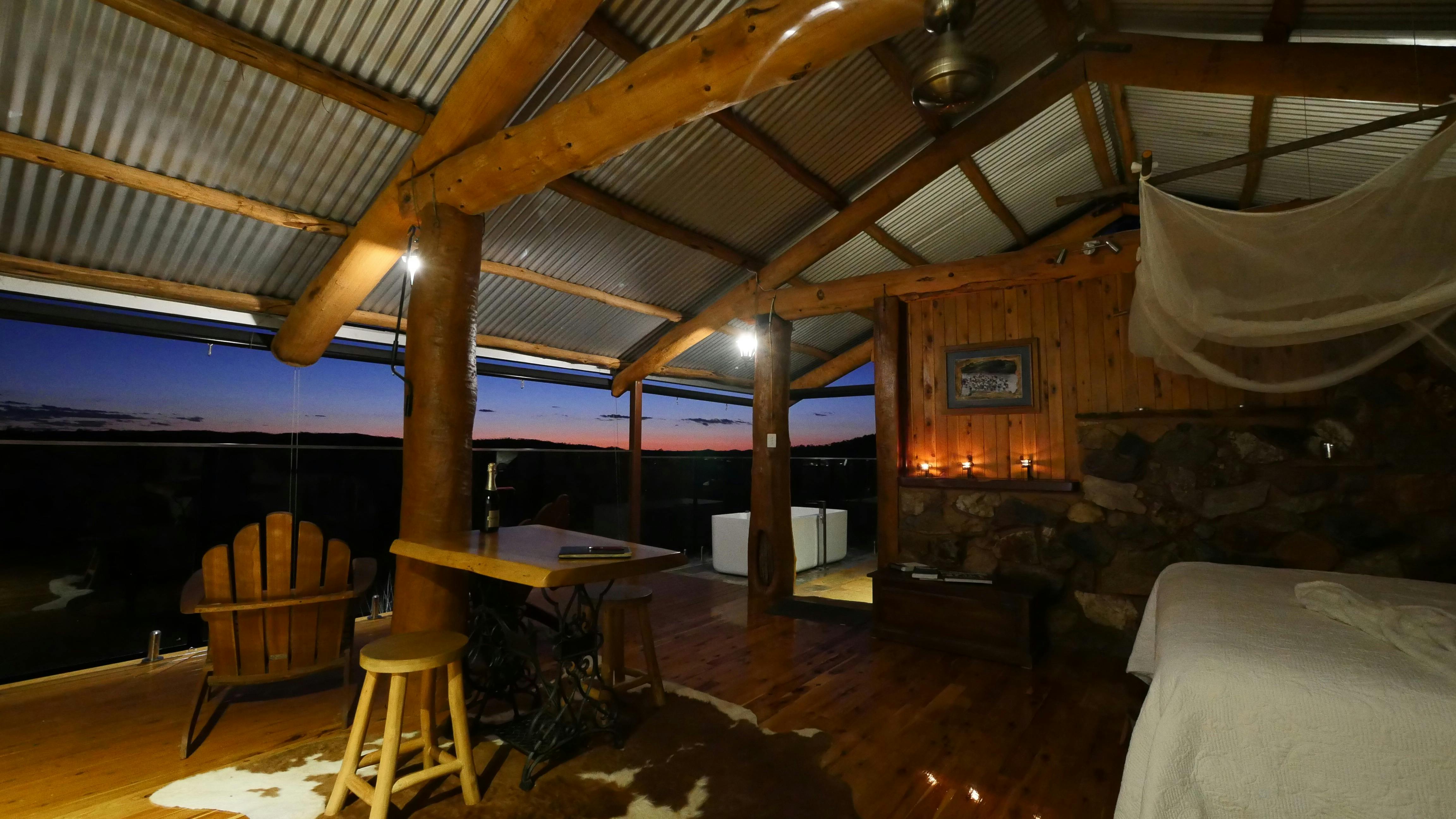 Sunset view from 'The Hut', Gilberton Outback Retreat