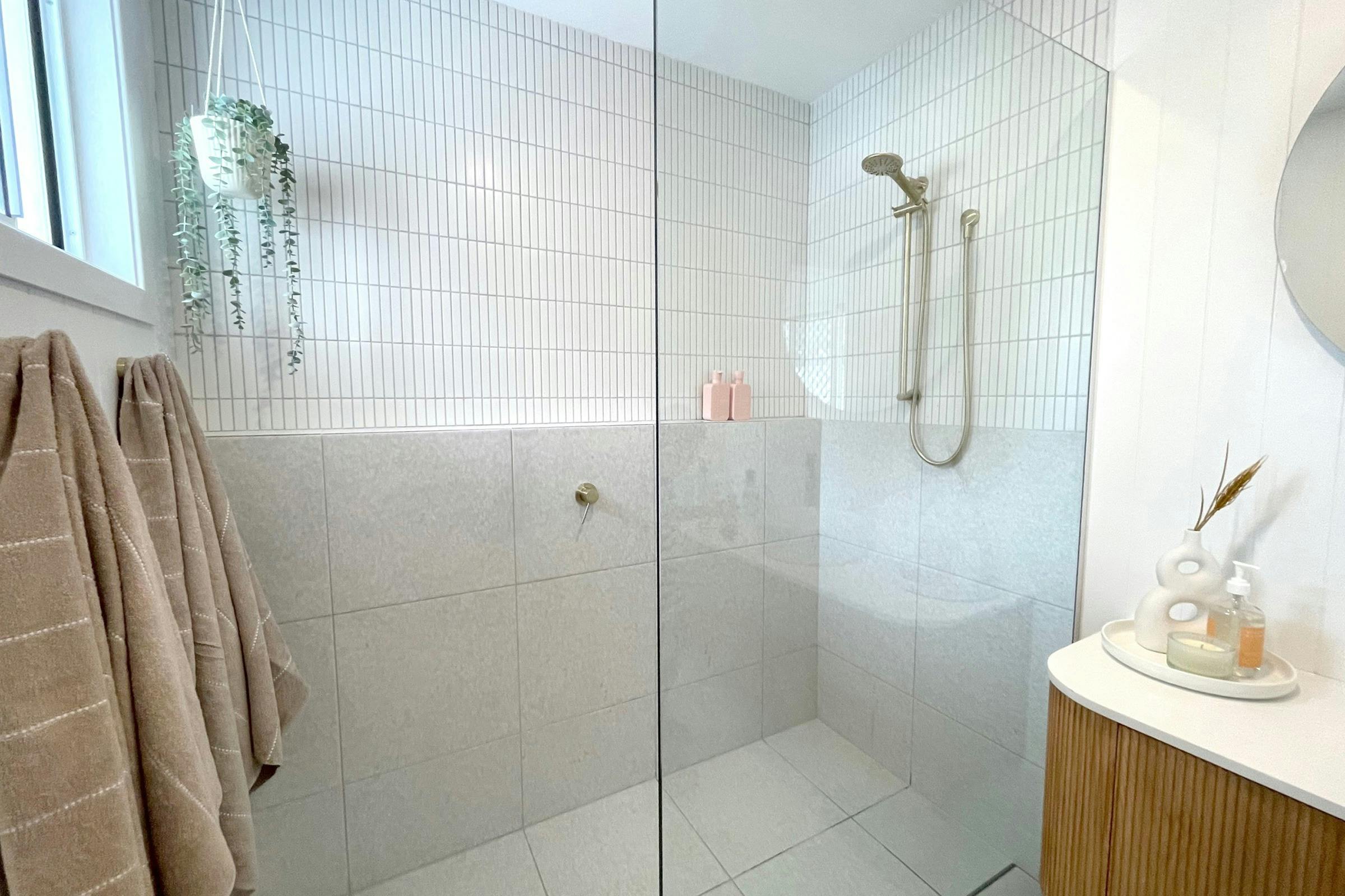 傑維斯灣鹽灘別墅的主浴室