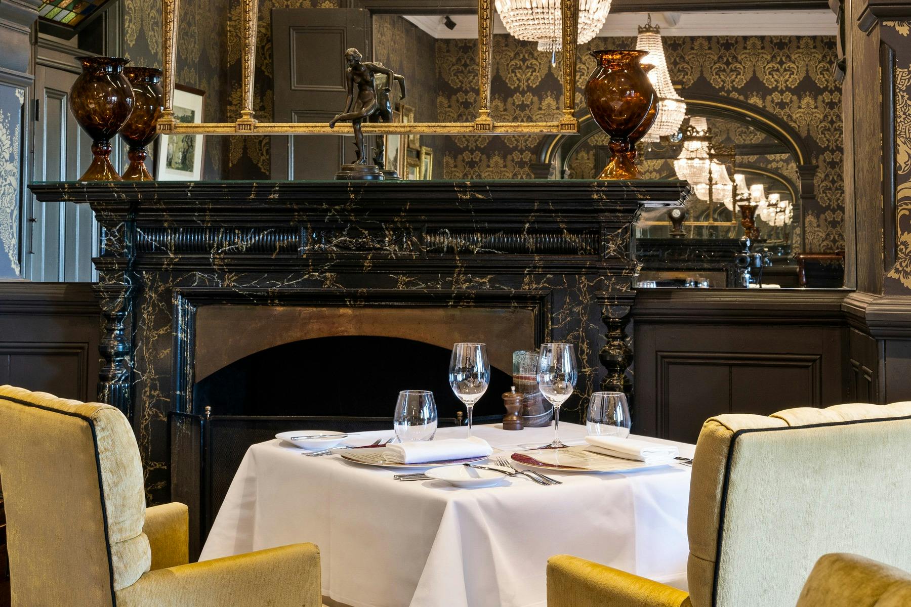 Table set for dinner at Darleys Restaurant, Lilianfels Resort & Spa, Blue Mountains