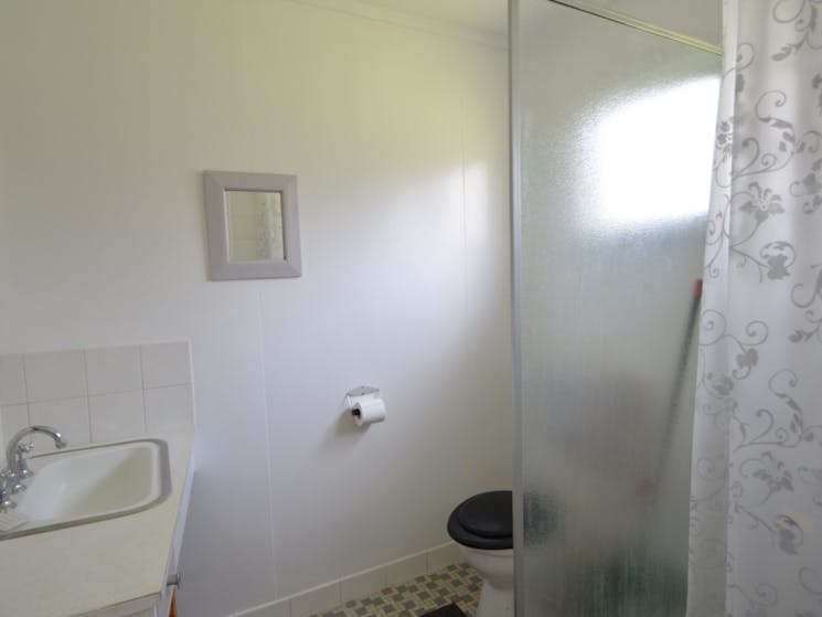 Acacia Cottages, eg of shower/WC in each 2 bedroom SC cottage