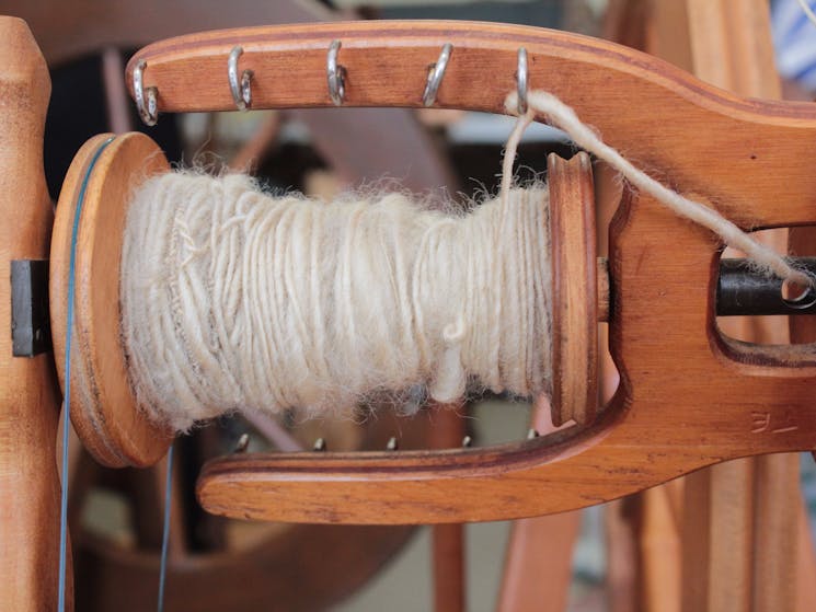 Spinning, knitting and crochet workshops.