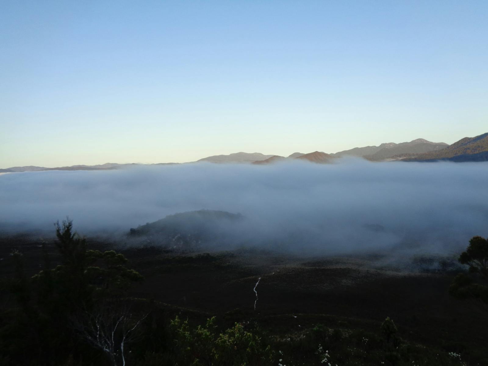 View from near the summit of The Ironbound Range on The South Coast Track