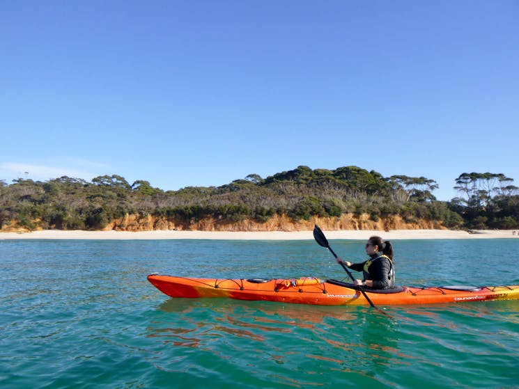 Pristine kayaking conditions, jervis bay