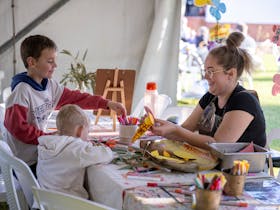 Child creating some art