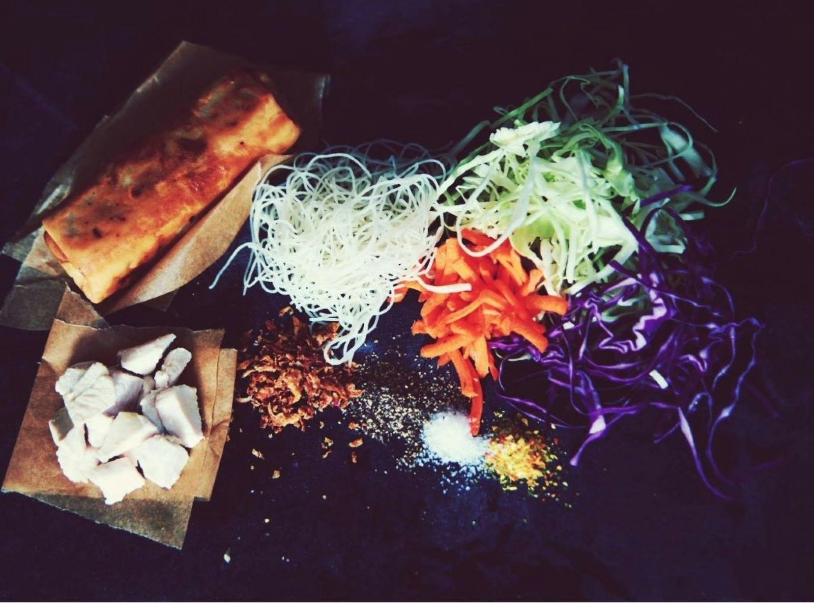 Spring Roll and Ingredients