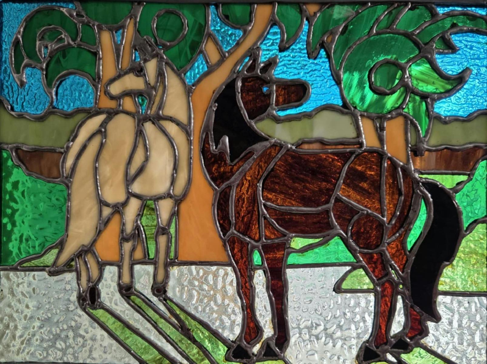 Glass works done by Jillian Reidy