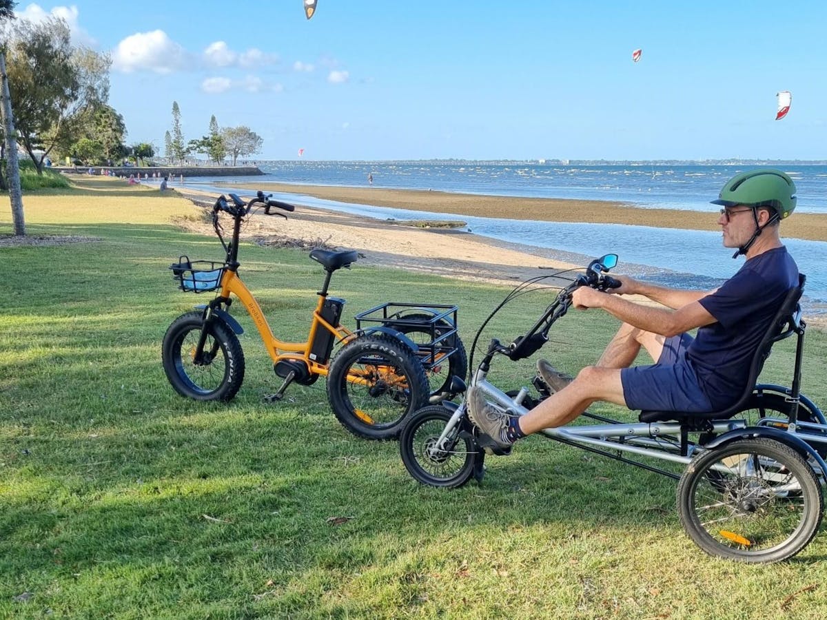 2 tricycles by coast