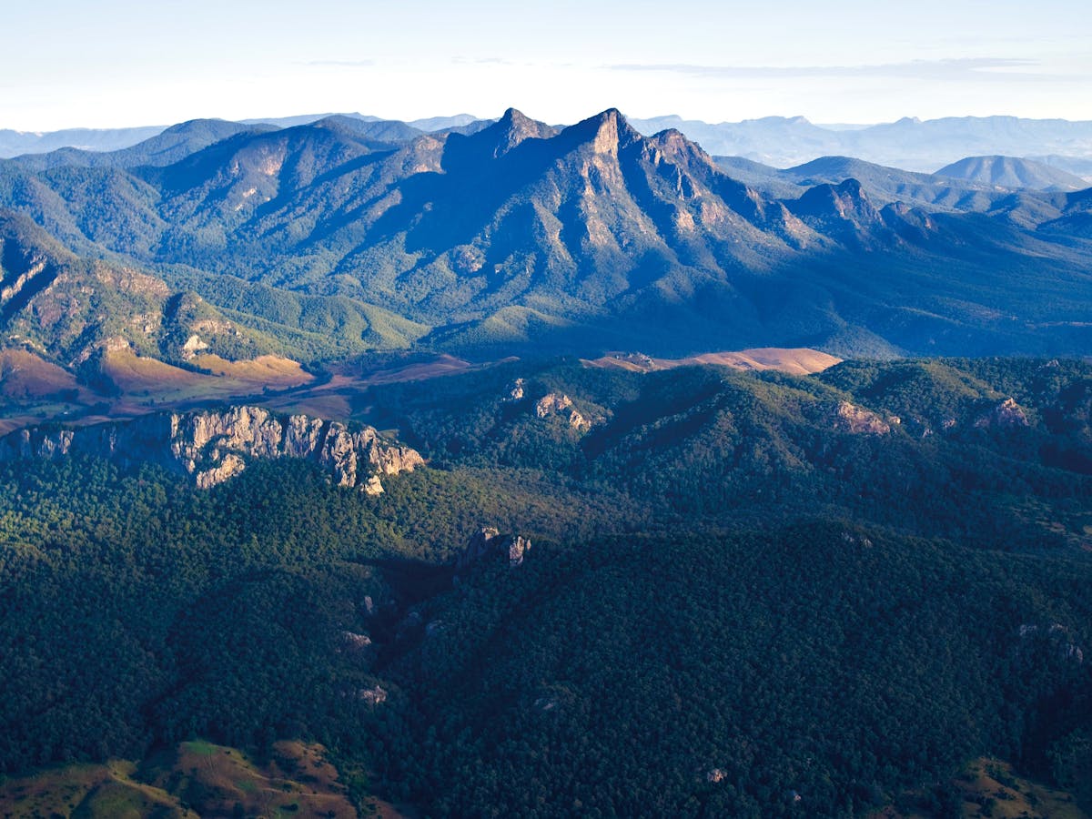 A range of ancient volcanic mountains A range of ancient volcanic mountains
