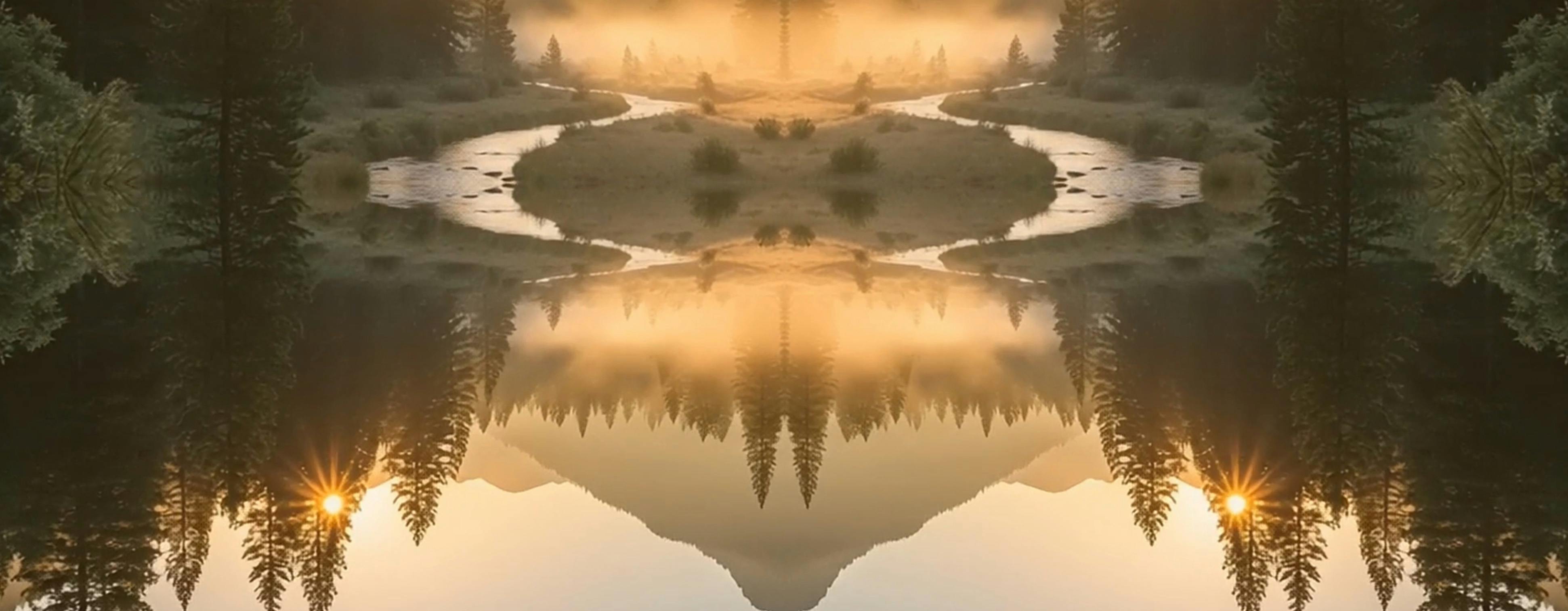 Reflective forset with stream