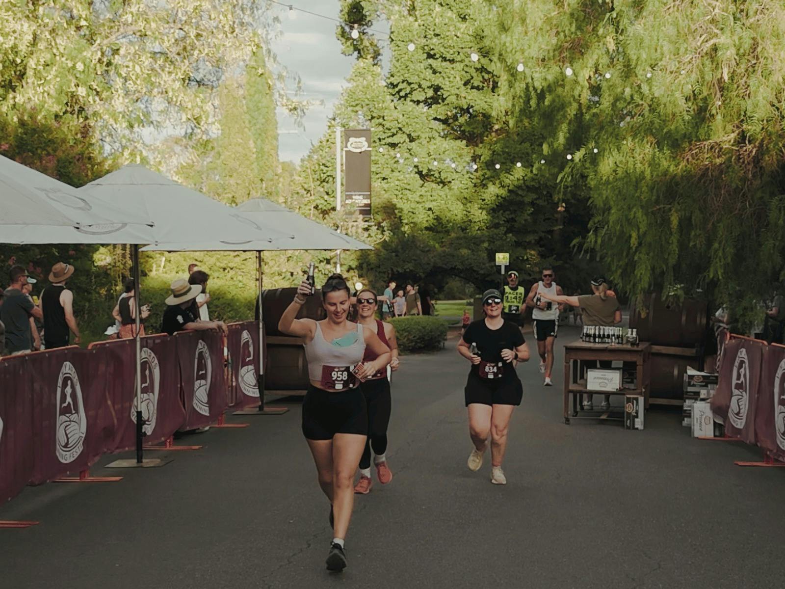 Runners at Vineyards Twilight