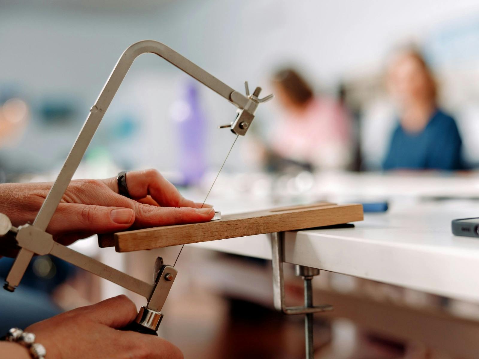 Learn to use a jewellers saw, Swales Silver jewellery making workshop