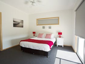 BEDROOM 1 WITH ENSUITE BATHROOM WITH DOUBLE SHOWER