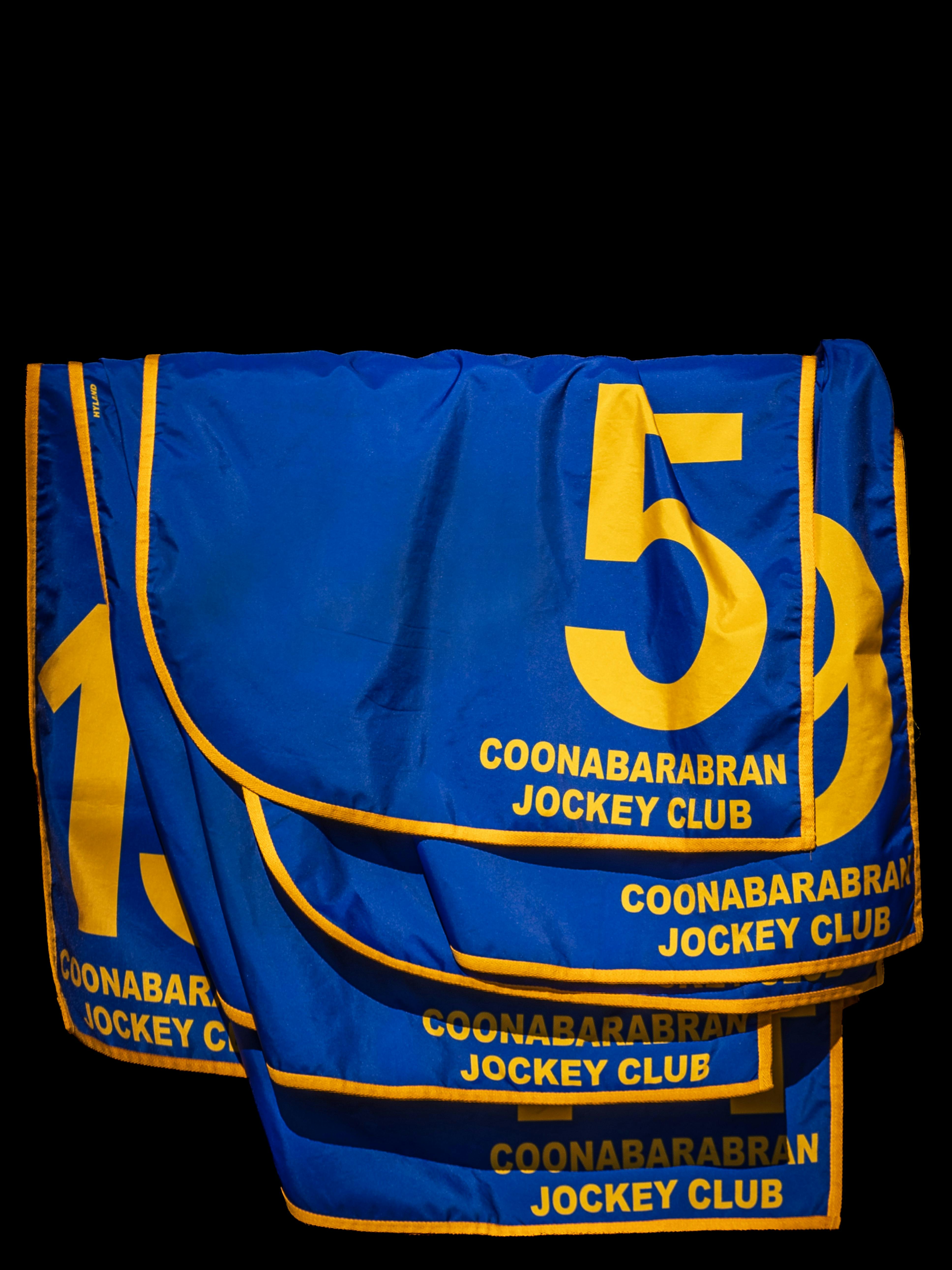 A array of Coonabarabran jockey Club Racehorse Sashes
