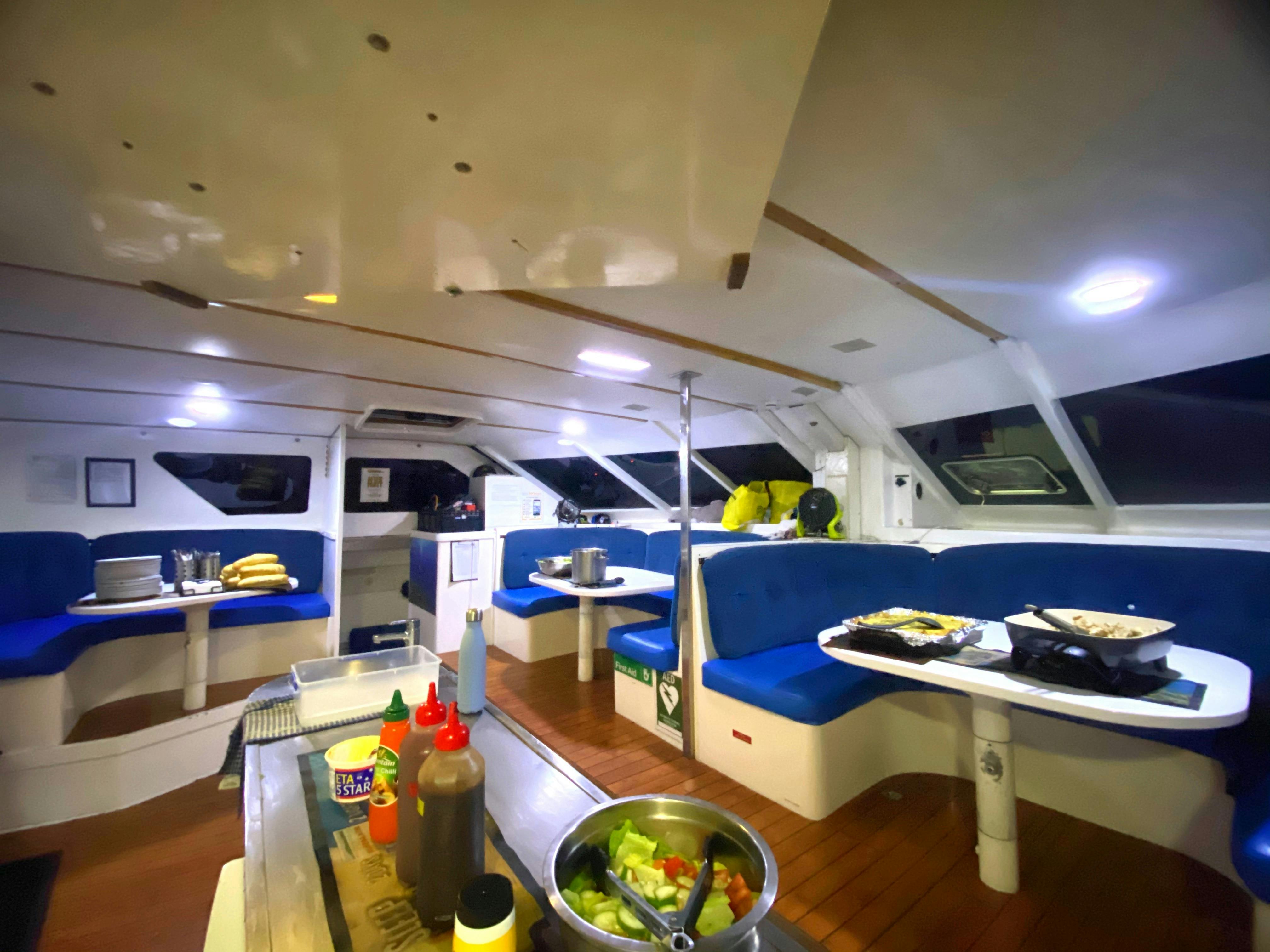 Large spacious saloon area for dinner and relaxing