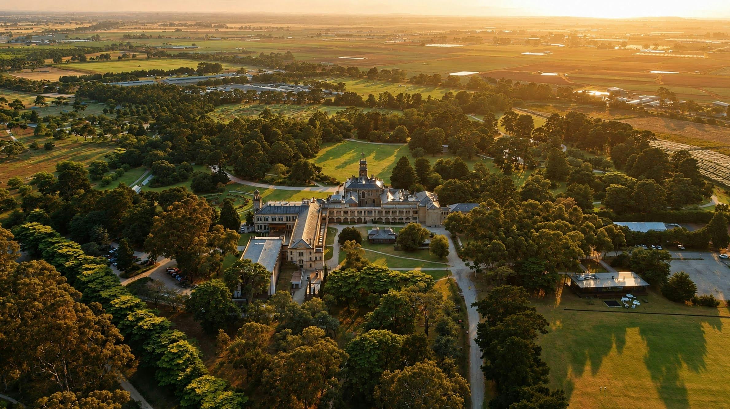 Aerial image of Lancemore Mansion Hotel Werribee Park