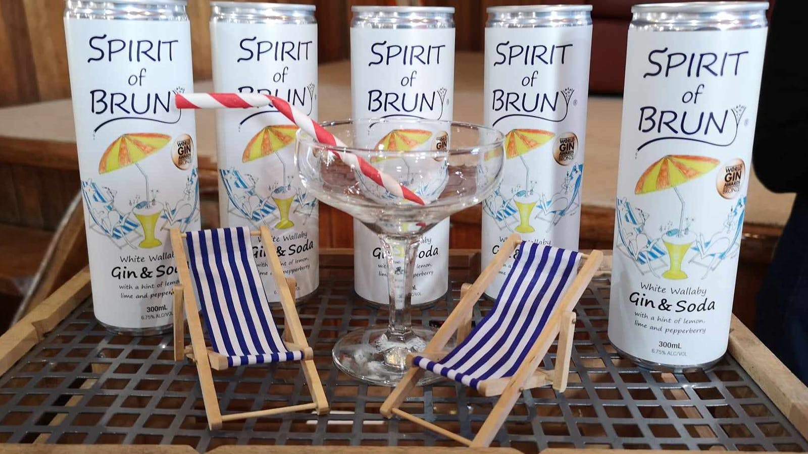 Spirit of Bruny has gin samplings of their award-winning White Wallaby Gin, plus sell gin & soda