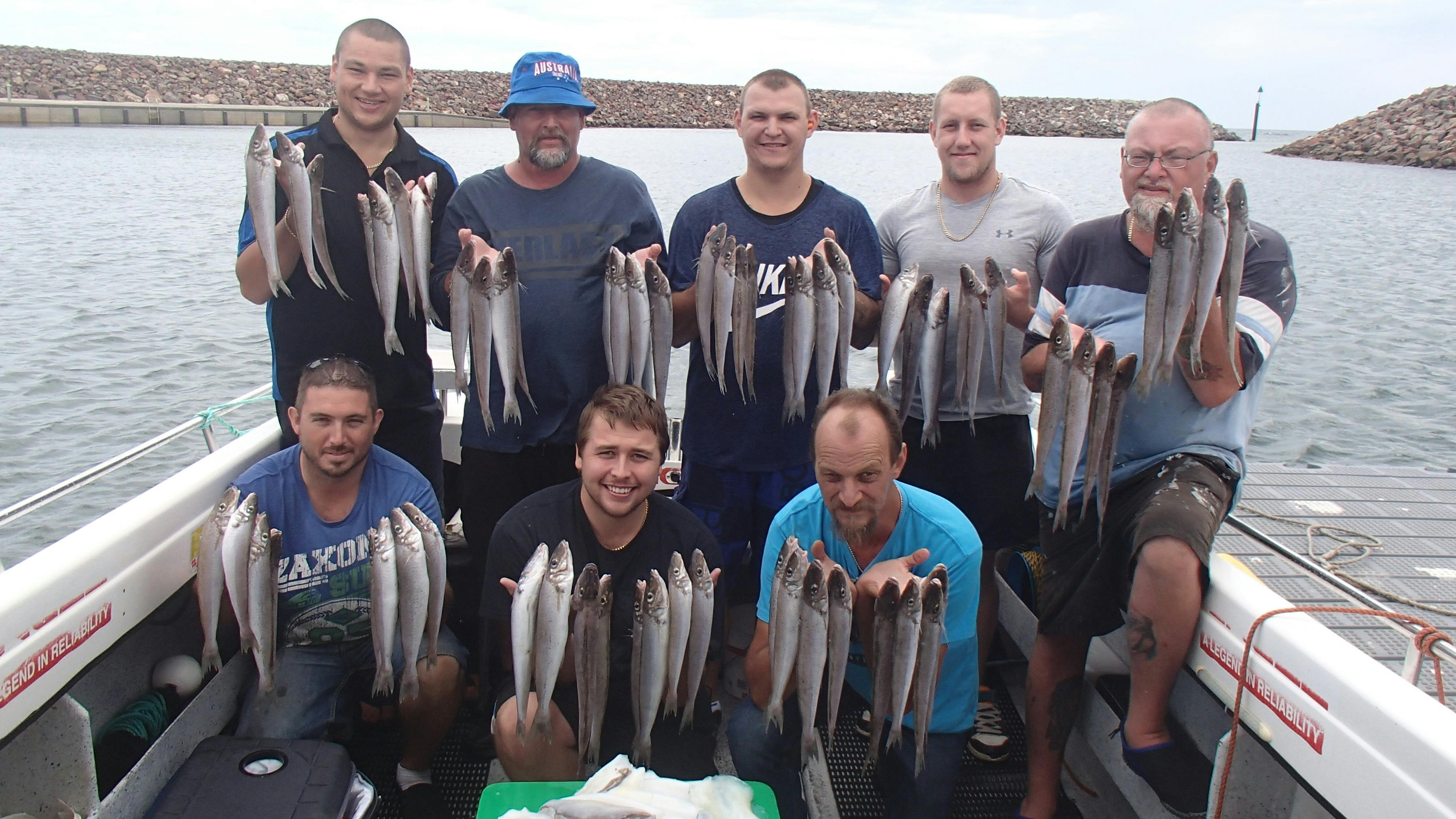 Happy customers with a nice catch of King George Whiting