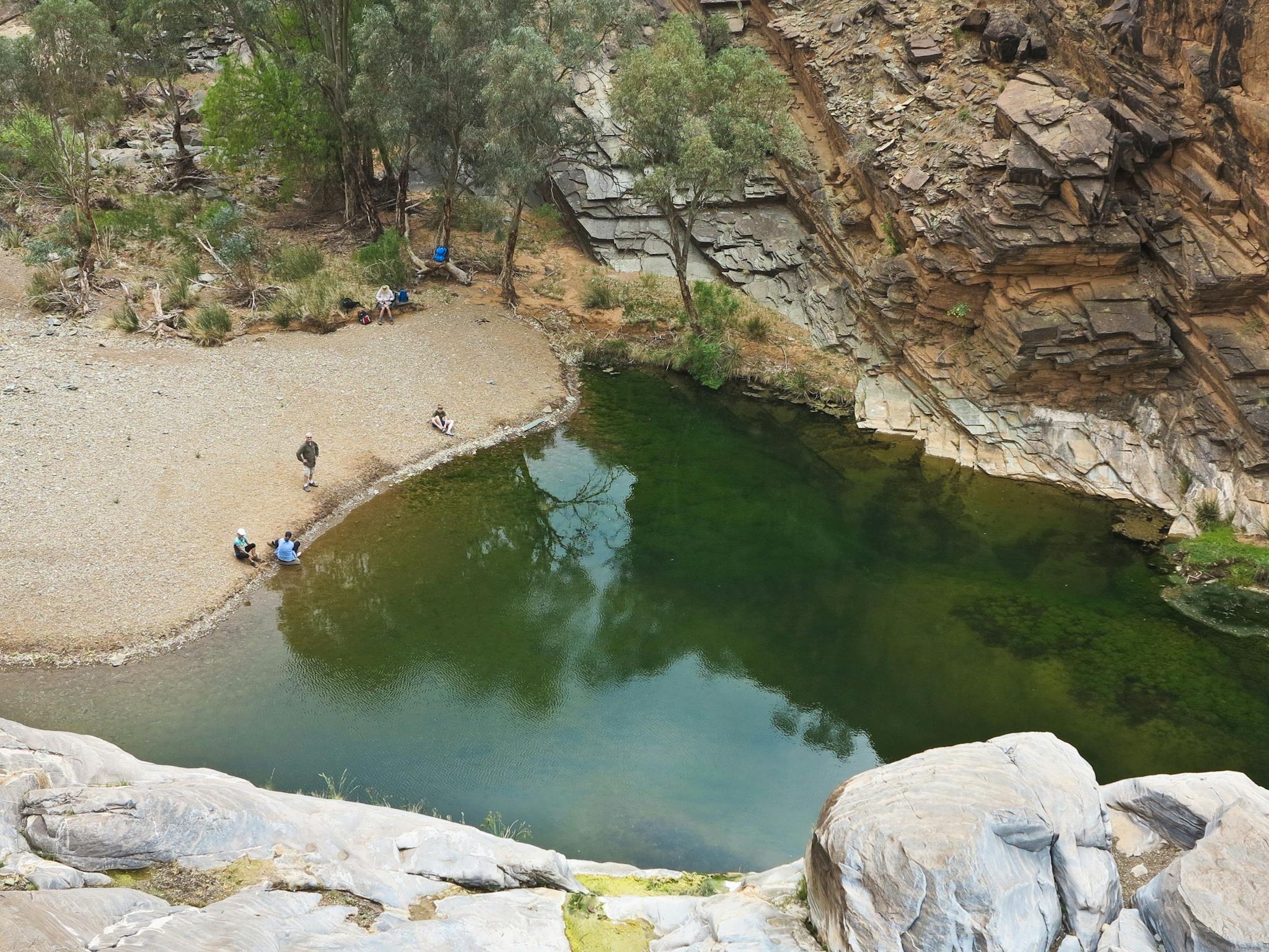Blinman Pool is visited during the Flinders by Foot walking tour