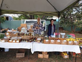 Locally grown fresh fruit stalltall