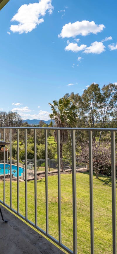 Balcony view from the first floor rooms