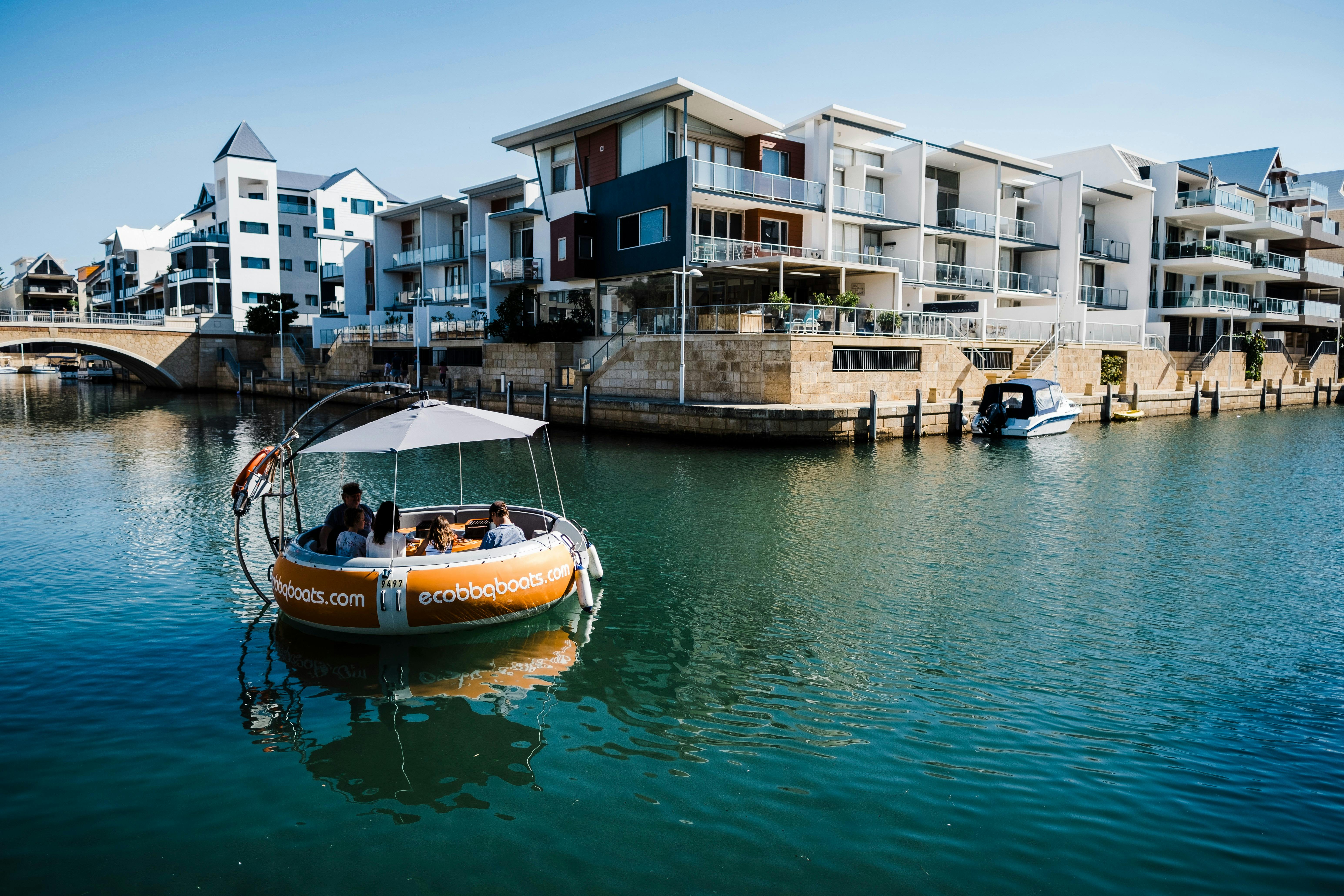 Venetian canal bbq boat