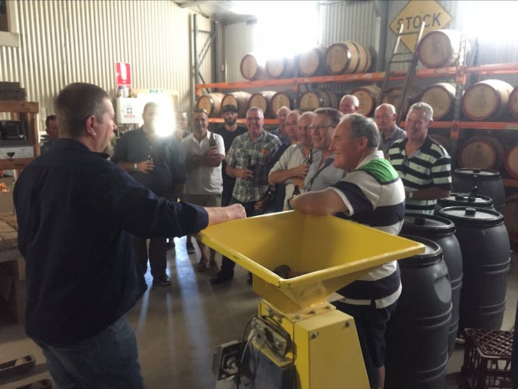 Brian giving a tour of the Distillery