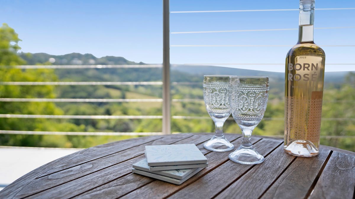 Balcony with sweeping views of the Sunshine Coast Hinterland