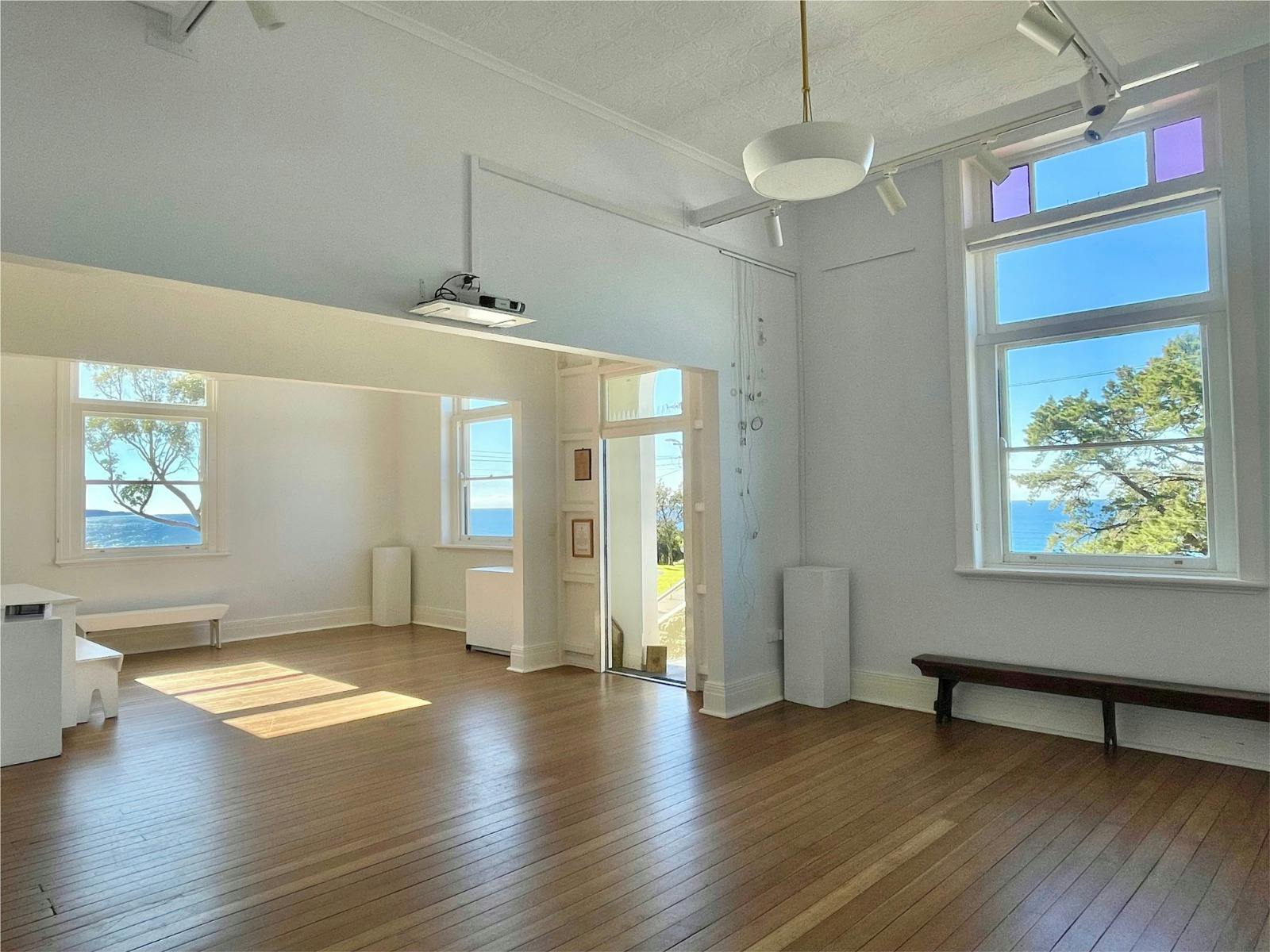 Interior of Clifton School of Arts, looking south-east towards the windows.