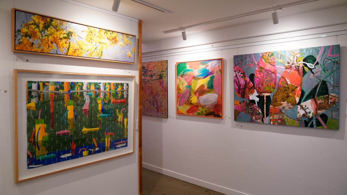 gallery full of artworks