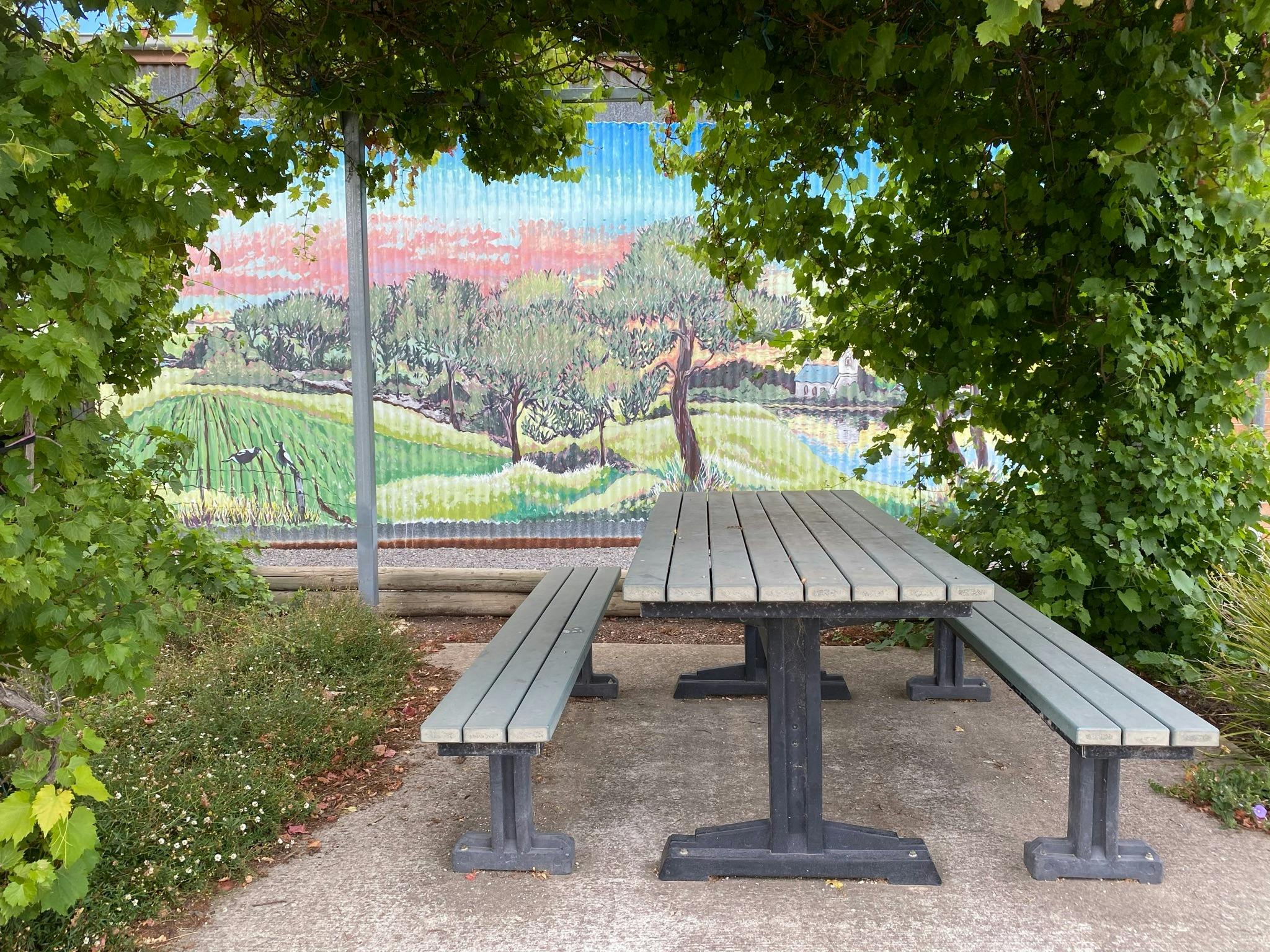 Yorketown Centenary Park - Shaded Seating Under the Arbor