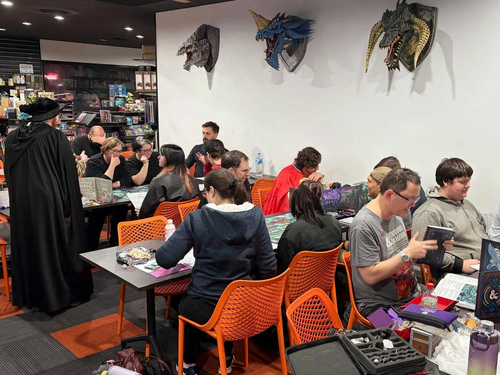 A full house of D&D players at Vault Games Clayfield
