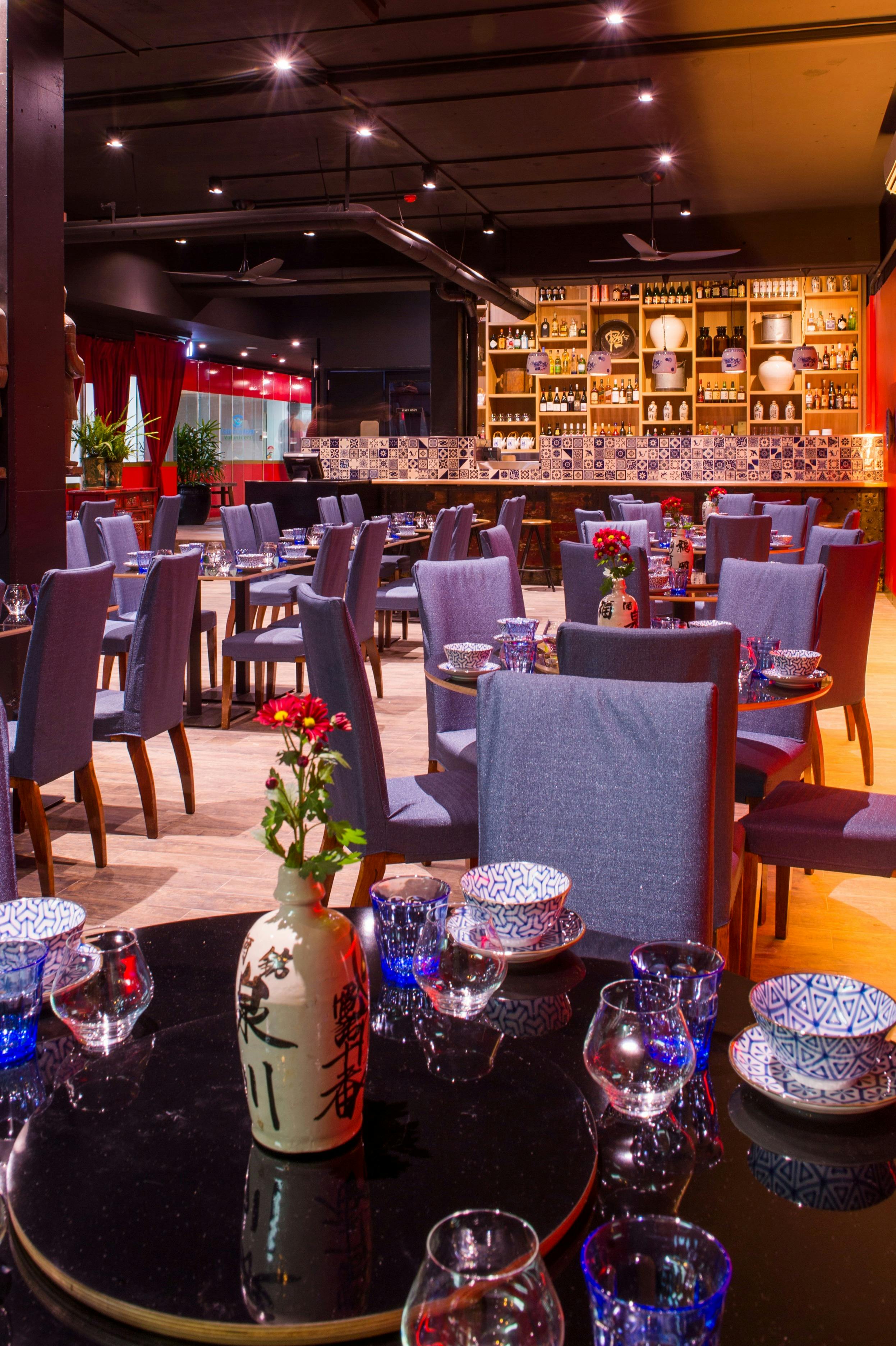 Inside the restaurant