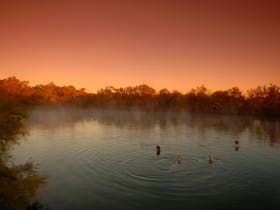 Orange skies at Dalhousie Springs, Witjira National Park
