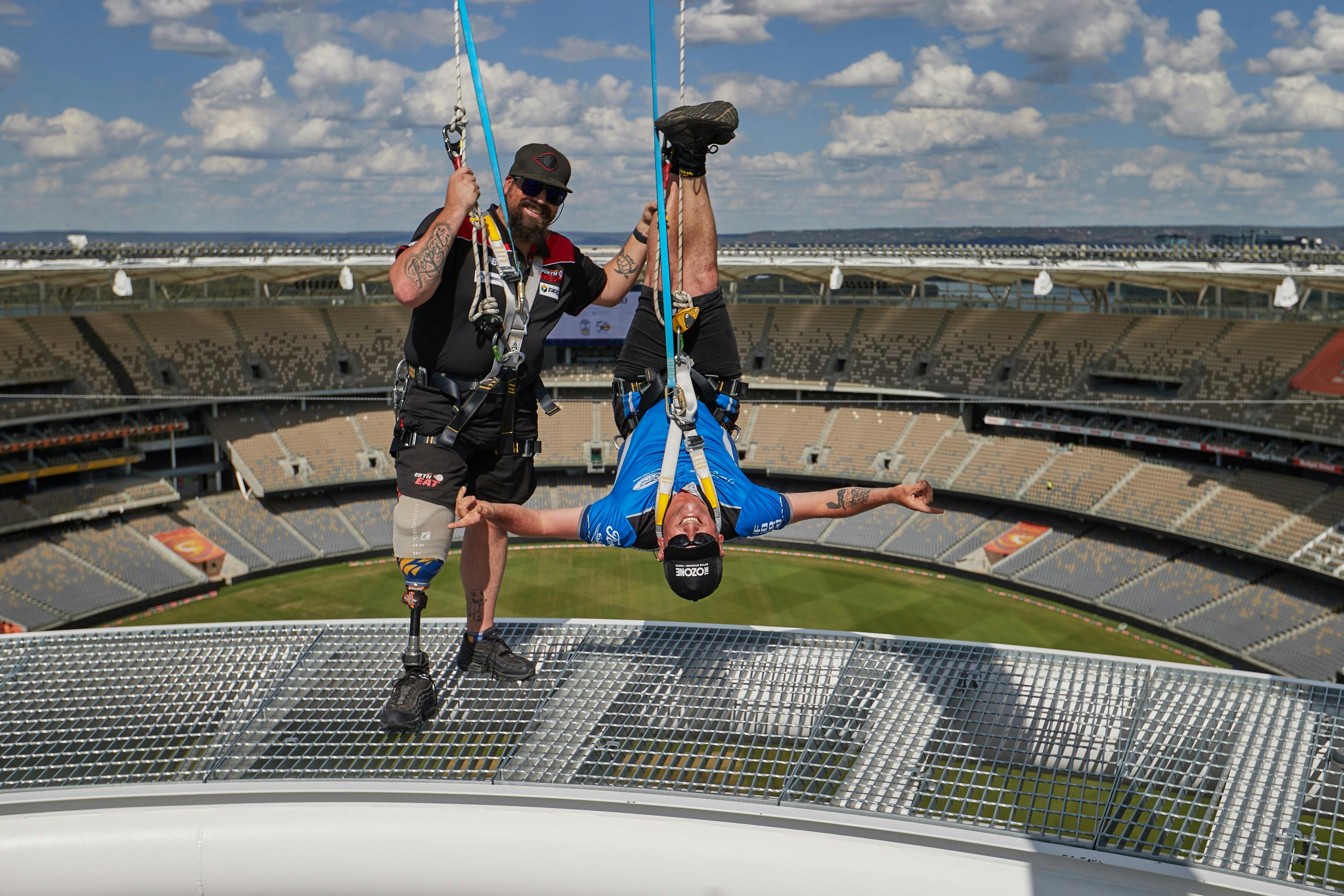 Amputee patron on Vertigo