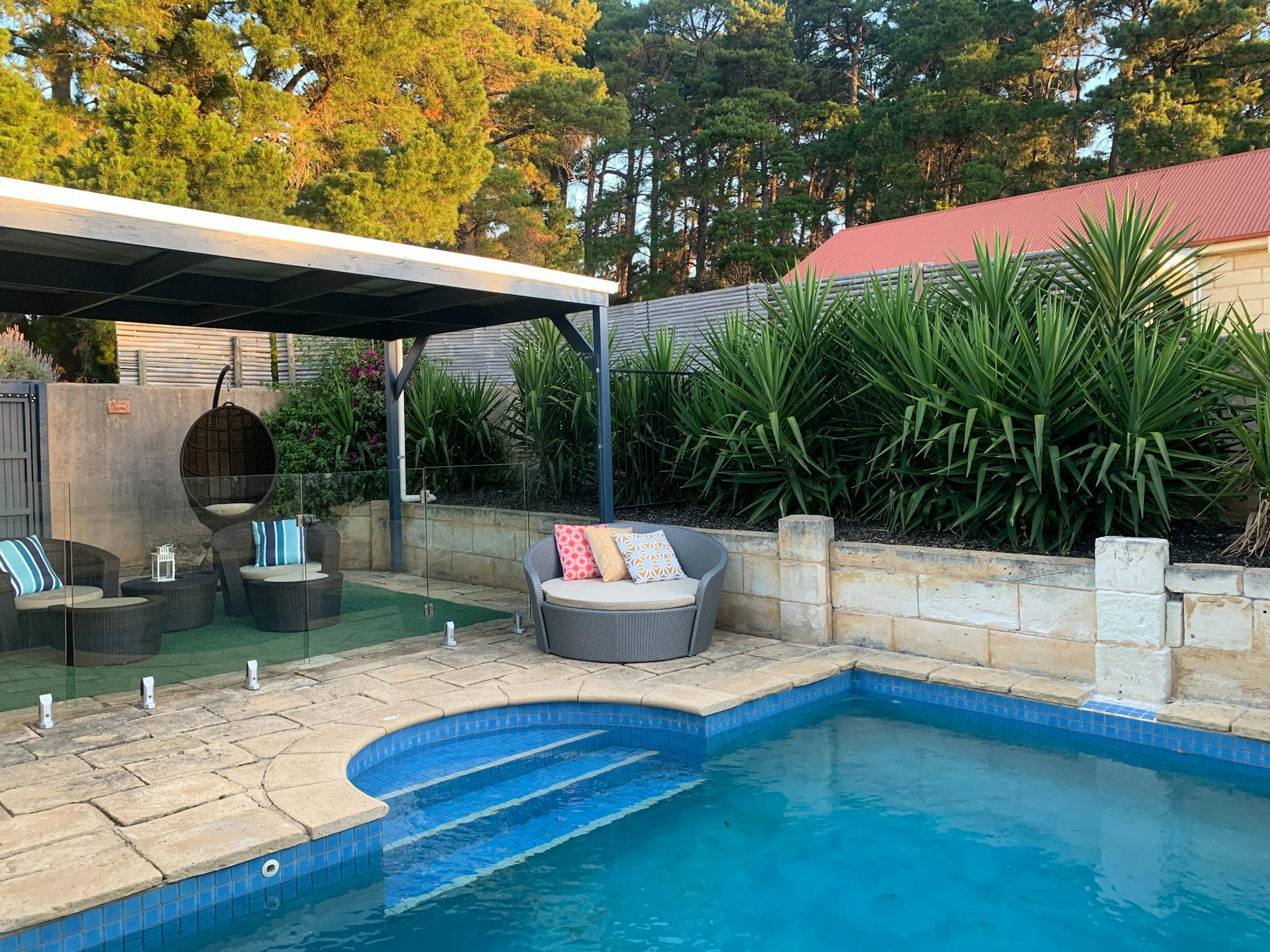 Private pool area for The Chapel